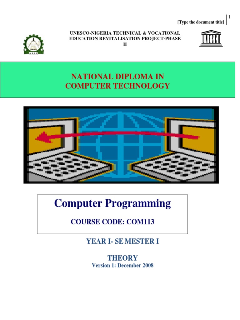 Com 113 Intro To Computer Programming Theory | PDF | Computer ...