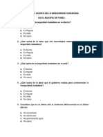 Encuesta Acerca de La Inseguridad Ciudadana