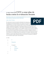 Convoca La CNTE a Crear Plan de Lucha Contra La Evaluación Docente