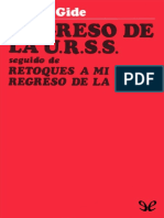 André Gide. Regreso de La U.R.S.S.