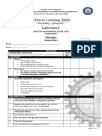 Clinical Learning Skills Laboratory: Health Assessment (NCM 101) Checklist