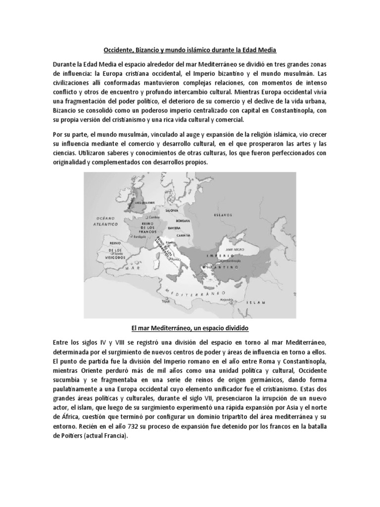 7mo Occidente, Bizancio y El Mundo Islamico | PDF | imperio Bizantino ...