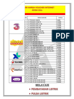 Daftar Harga Voucher Internet PDF