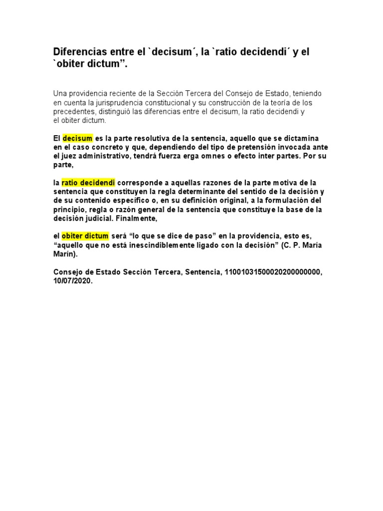 Partes de La Sentencia, para Analisis. | PDF