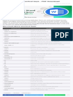 Microsoft Word Shortcut Keys - PDF Download