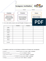 Prueba Tiempos Verbales 4° Básico