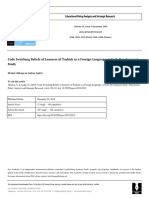 Code Switching Beliefs of Learners of Turkish As A Foreign Language A Scale Development Study