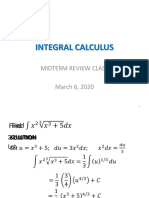 INTEGRAL CALCULUS MIDTERM REVIEW