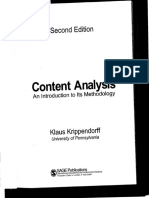 Klaus Krippendorff Content Analysis. an Introduction to Its Methodology
