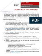 Procedimiento para Trabajo de Suficiencia Profesional (2020)