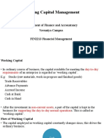 Working Capital Management: Department of Finance and Accountancy Vavuniya Campus FIN2213 Financial Management