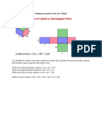 Handout On Surface Area of A Cuboid DAY 4
