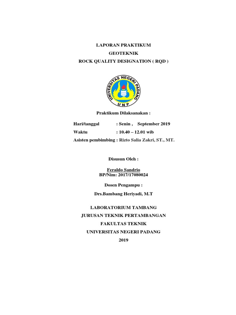 Praktikum RQD dalam Geoteknik Batuan | PDF