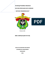 Analisis Dan Penyajian Data Dengan Metode Fenemenologi - Metodologi Penelitian Akuntansi