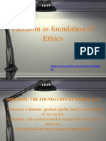Freedom As Foundation of Ethics