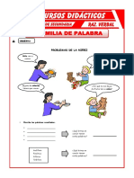 Familia de Palabras. 1ro Secundaria