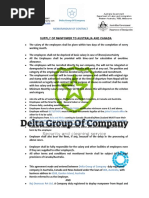 Memorandum of Contract: Delta Group of Company Garden Island, WA 6168 Registration N A003W7/077/0067 Website