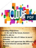 Role of Culture in Moral Behavior
