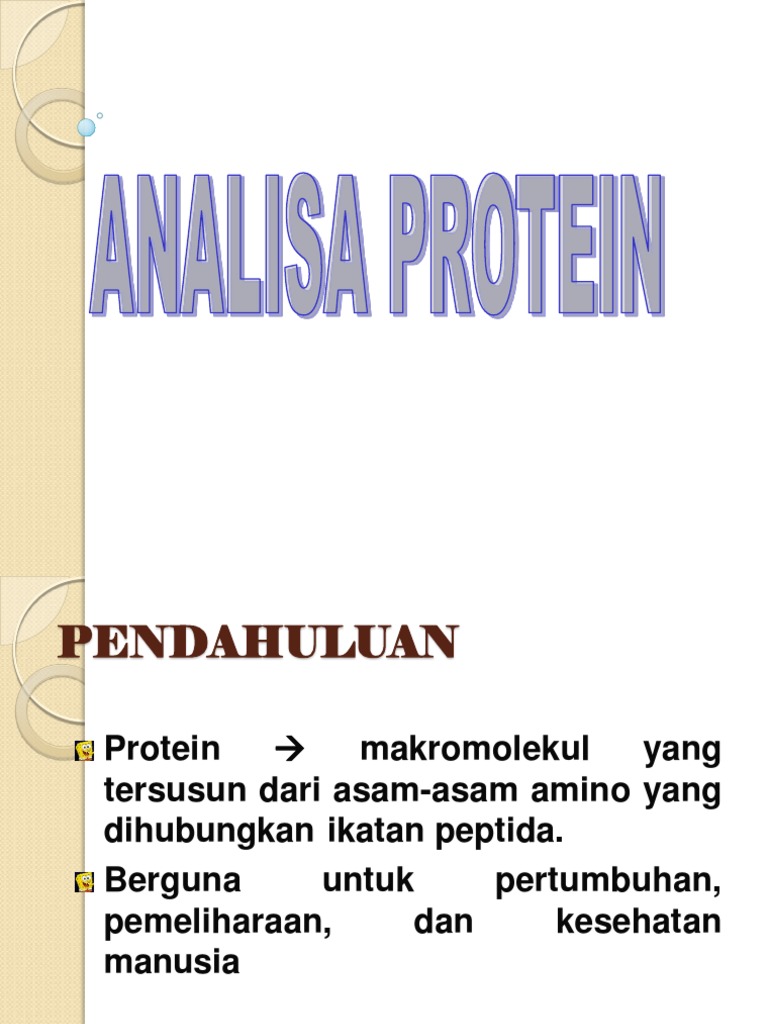 Analisis Kadar Protein dalam Makanan | PDF | Sains & Matematika