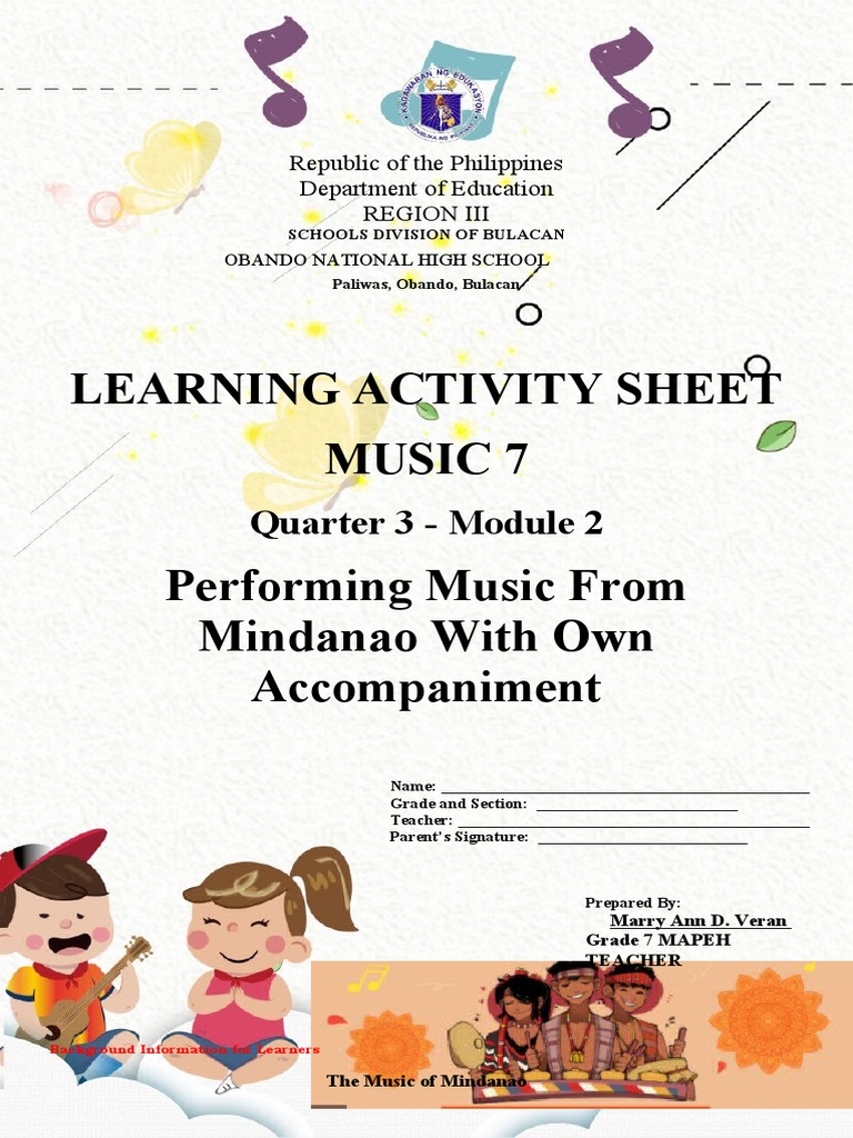 Music Module 2 (3rd QTR.) Learning Activity Sheet | PDF