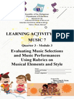 Music Module 3 (3rd QTR.) Learning Activity Sheet