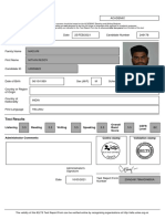 Test Report Form: Candidate Details