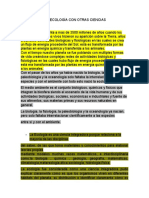 Relación de La Ecología Con Otras Ciencias