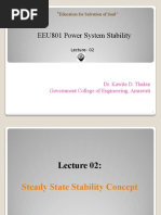 EEU801 Power System Stability: Dr. Kawita D. Thakur Government College of Engineering, Amravati