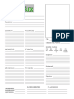 Character Sheet Template