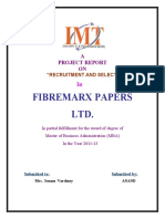FYP - Recruitment and Selection Fibremarx