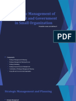 Strategic Management of Nonprofit and Government in Small Organization