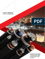 Industrial Cable List Price - 17th August 2021