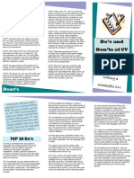 Do's and Dont's CV