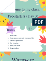 Welcome To My Class. Pre-Starters (Day 3)