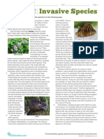 Invasive Species: Informational Reading Comprehension