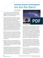 Where Are The Stars?: Informational Reading Comprehension