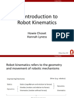 An Introduction To Robot Kinematics: Howie Choset Hannah Lyness