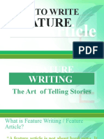 How To Write Feature Article