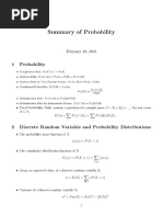 Summary of Probability 2 1