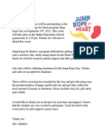 Jump Rope For Heart Parent Letter