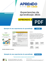 Experiencias de Aprendizaje 2021