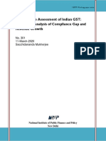 Performance Assessment of Indian GST: State-Level Analysis of Compliance Gap and Revenue Growth