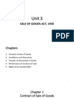 Unit 3: Sale of Goods Act, 1930