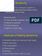 Ultrasonic Testing Sensitivity Factors