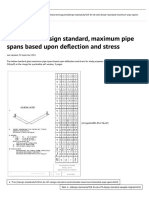 Design Standard, Maximum Pipe Spans Based Upon Deflection and Stress