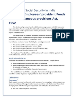 Lecture-2 Employees' Provident Funds and Miscellaneous Provisions Act, 1952