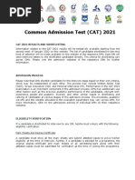 Common Admission Test (CAT) 2021: Cat 2021 Results and Shortlisting