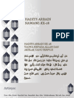 Hadits Arbain Nawawi Ke-18 PDF