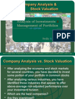 Company Analysis & Stock Valuation