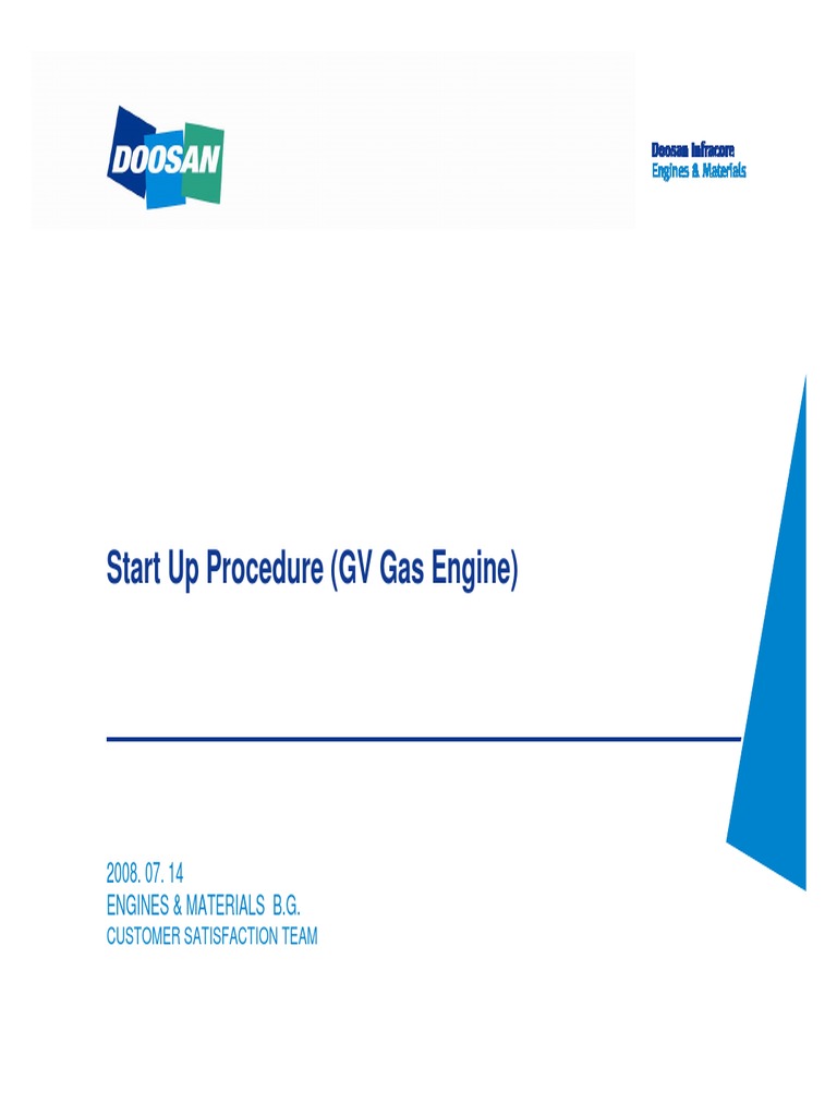 Customer Generator Gas Engine Start Up Procedure Pdf